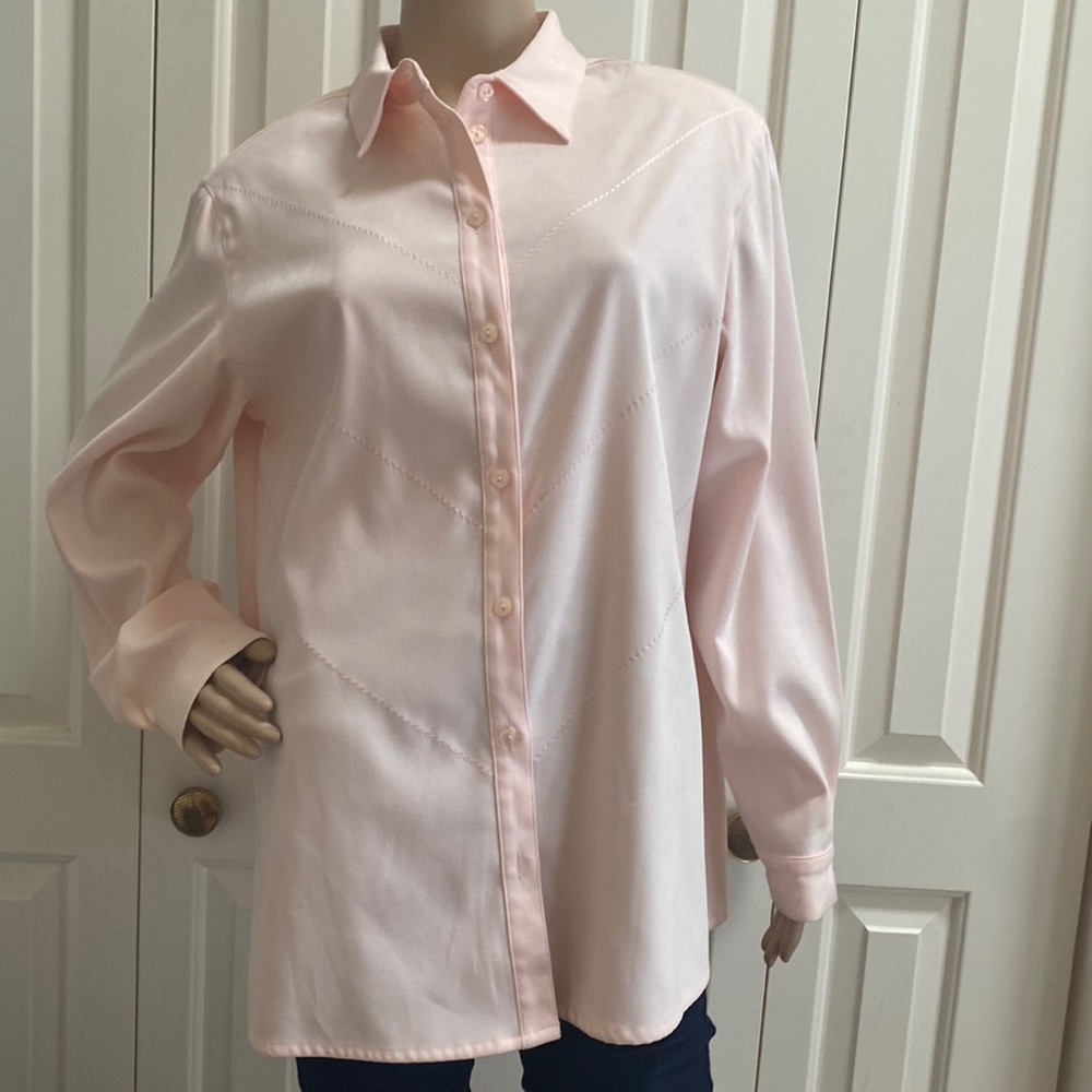 Allison Daley Womens Size 14 Button Front Long Sleeve Shirt
